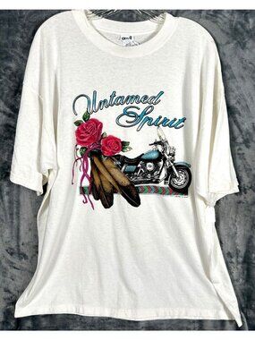 Anvil Women’s Biker T-Shirt “Untamed Spirit” Adult 2X Large Shirt